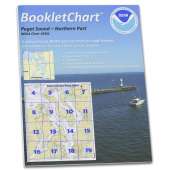HISTORICAL NOAA BookletChart 18441: Puget Sound-Northern Part, Handy 8.5" x 11" Size. Paper Chart Book Designed for use Aboard Small Craft
