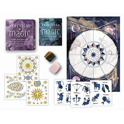 Practical Magic KIT: Includes Rose Quartz and Tiger’s Eye Crystals, 3 Sheets of Metallic Tattoos, and More!