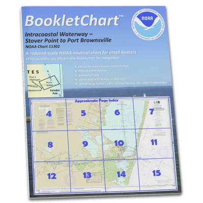 HISTORICAL NOAA BookletChart 11302: Intracoastal Waterway Stover Point to Port Brownsville: Including Braz.