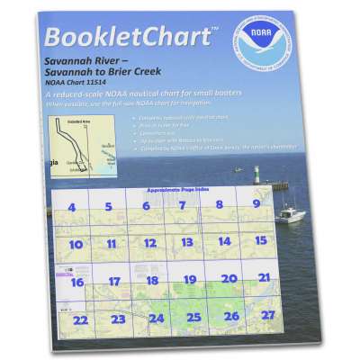 HISTORICAL NOAA BookletChart 11514: Savannah River Savannah to Brier Creek
