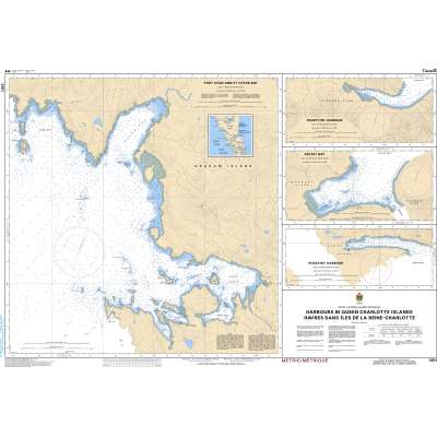 CHS Chart 3811: Harbours in Queen Charlotte Islands/Havres dans Îles de la Reine-Charlotte