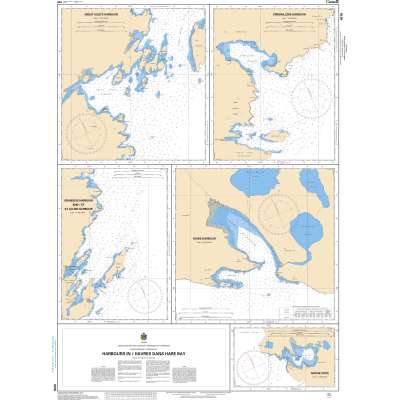 CHS Chart 4516: Harbours in / Havres dans Hare Bay