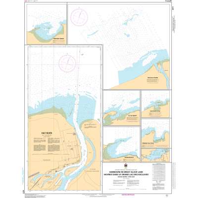 CHS Chart 6371: Harbours in Great Slave Lake / Havres dans le Grand Lacs des Esclaves - South Shore / Côte sud