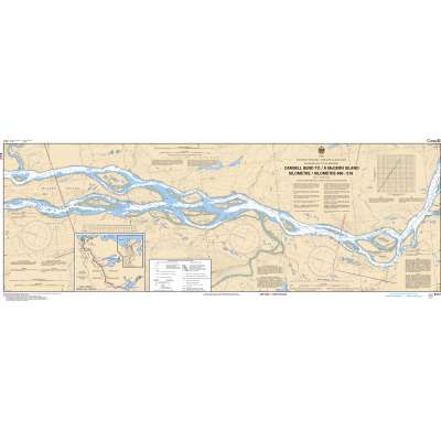 CHS Chart 6412: Camsell Bend to/à McGern Island Kilometre 460 / Kilometre 510