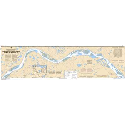 CHS Chart 6424: Bryan Island to/à Travaillant River Kilometre 1240 / Kilomètre 1325