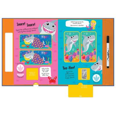 Shark Scramble: Spot the Difference (Pull-tab Wipe-clean Activity Book)