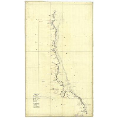 Historical Chart: Little River Rock to Rocky Point 1874 (25x42)