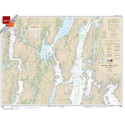 HISTORICAL NOAA Chart 13296: Boothbay Harbor to Bath: Including Kennebec River