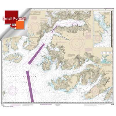 HISTORICAL NOAA Chart 16708: Prince William Sound-Port Fidalgo and Valdez Arm;Tatitlek Narrows