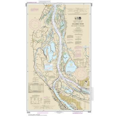 HISTORICAL NOAA Chart 18525: Columbia River Saint Helens to Vancouver