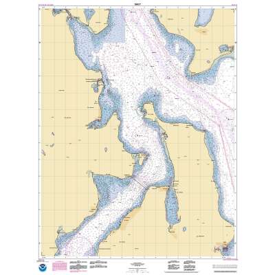 HISTORICAL NOAA Chart 18477: Puget Sound-Entrance to Hood Canal