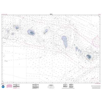 HISTORICAL NOAA Chart 19019: French Frigate Shoals to Laysan Island