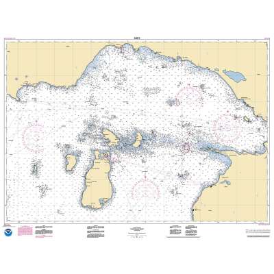 HISTORICAL NOAA Chart 14911: Waugoshance Point to Seul Choix Point: including Beaver Island Group;Port Inland;Beaver Harbor
