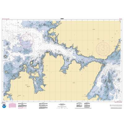 HISTORICAL NOAA Chart 16605: Shuyak Strait and Bluefox Bay
