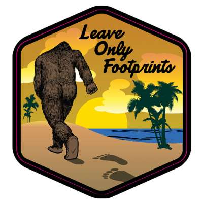 Leave Only Footprints Beach - Vinyl Sticker (1 STICKER)