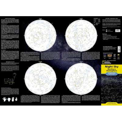 National Geographic Night Sky - Northern Hemisphere Map (Stargazer folded) - Map