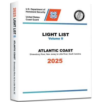 2025 USCG Light List II: Atlantic Coast - Shrewsbury River, New Jersey to Little River, South Carolina - Book