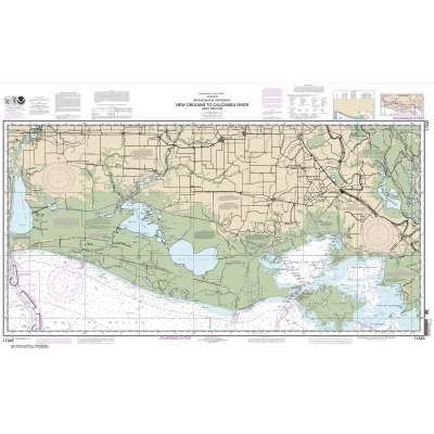 NOAA Chart 11345: Intracoastal Waterway New Orleans to Calcasieu River West Section