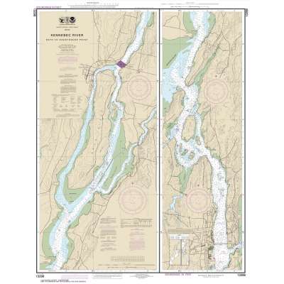 HISTORICAL NOAA Chart 13298: Kennebec River Bath to Courthouse Point