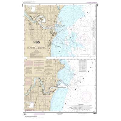 HISTORICAL NOAA Chart 14922: Manitowoc and Sheboygan