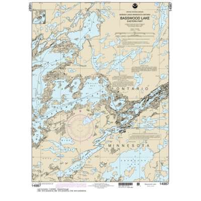 HISTORICAL NOAA Chart 14987: Basswood Lake: Eastern Part