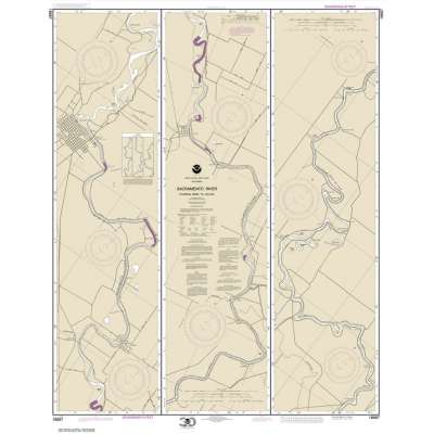 HISTORICAL NOAA Chart 18667: Sacramento River Fourmile Bend To Colusa