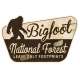 Bigfoot - National Forest Leave only Footprints - Vinyl Sticker (1 STICKER)